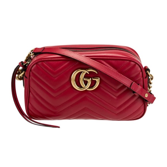 Gucci Marmont Leather Crossbody Bag - Picture 1 of 5